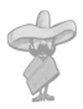 A drawing of a person wearing a sombrero
